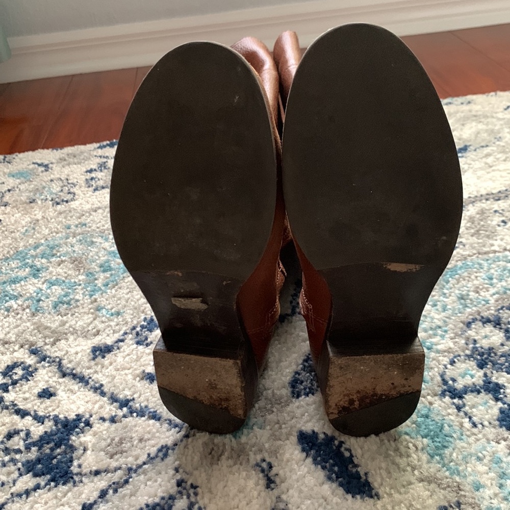 Tory Burch Brown Leather Riding Boots Size 9 1/2 - Picture 3 of 5